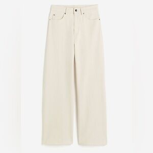 H&M Ecru Cream High Rise Denim Jeans Classic Style, Size 10